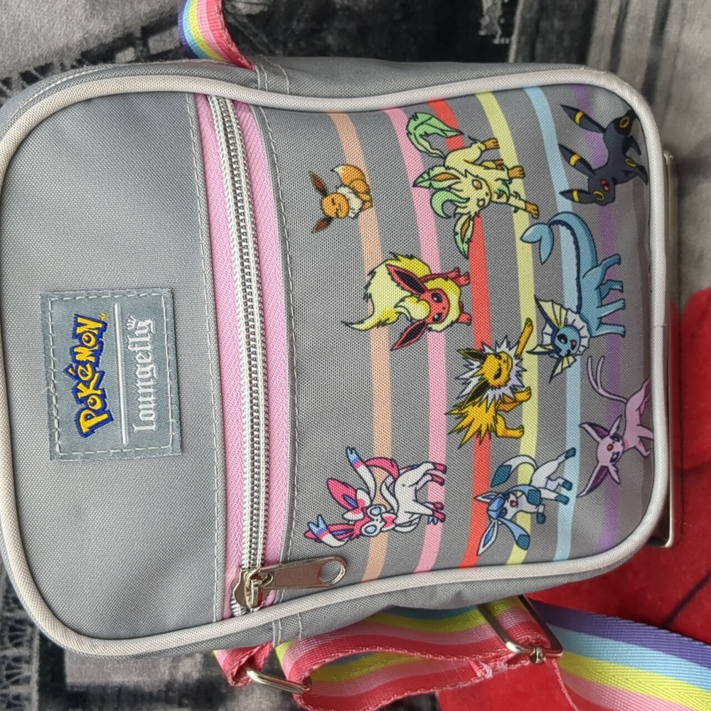 Loungefly Pokémon Eeveelutions Rainbow Athletic Crossbody Bag